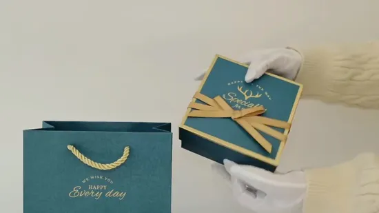 Borsa regalo in carta con stampa di alta qualità personalizzata e nastro