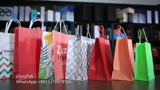 Borse regalo in carta kraft per la spesa al dettaglio di prodotti alimentari con stampa personalizzata