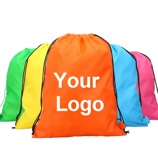 2025 Borse con coulisse impermeabili con logo personalizzato, regalo promozionale, borsa Oxford con coulisse